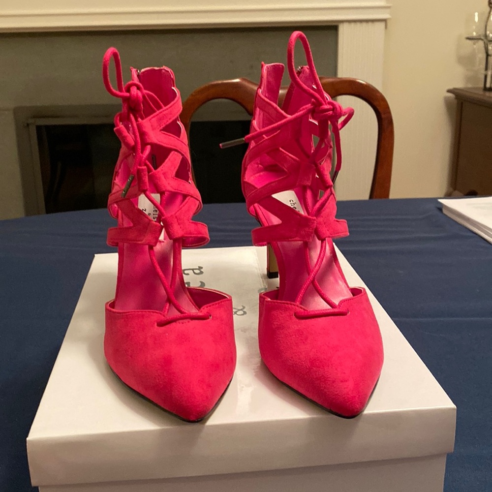 Chelsea & Zoe Hot Pink Heels